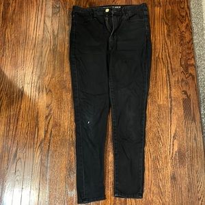 Super stretch x super high rise American Eagle hi-rise jegging black skinny
